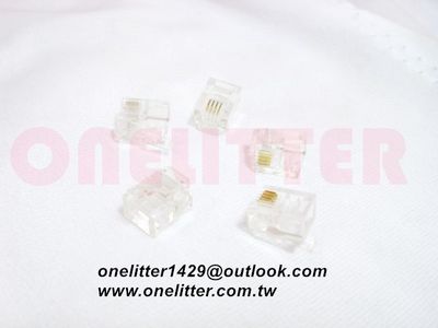6094E 電話頭6P4C(10 入)